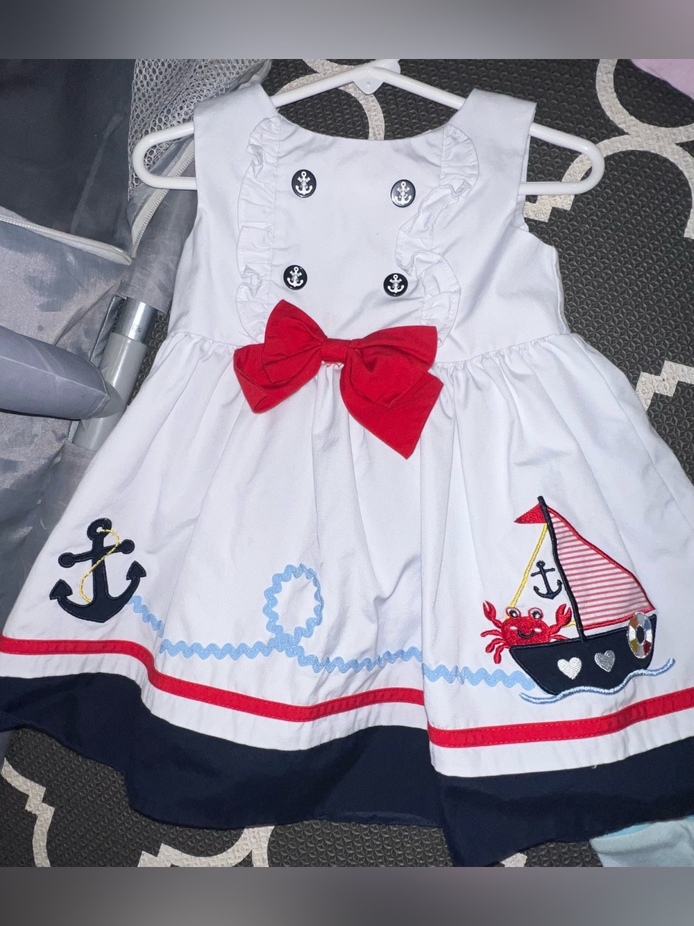 Sailer girl dress, Halloween dress up 24M baby hit at sea!